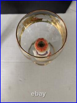 Goebel Hummel Figurine Stem Wine Glasses 14K Gold Trim Germany Lot of 6 Rare Goebel Hummel Figurine Stem Wine Glasses 14K Gold Trim Germany Lot of 6 Rare