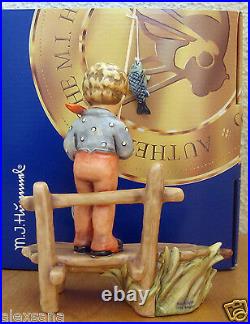 Goebel Hummel Figurine The Angler Hum #566 Tmk7 Boy Fishing Germany Nib I469