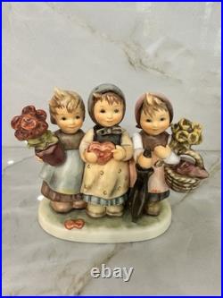 Goebel Hummel Figurine Trio of Wishes #721 TMK7 Second Edition 19973492/20000