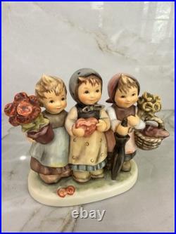 Goebel Hummel Figurine Trio of Wishes #721 TMK7 Second Edition 19973492/20000