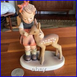 Goebel Hummel Friends Figurine 136 TMK-4 W Germany Girl with Fawn 5.25 1965