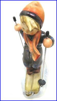 Goebel Hummel Germany Vintage Figurines. Skier -Ski-Heil