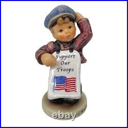 Goebel Hummel God Bless America #2153 Support Our Troops Figurine