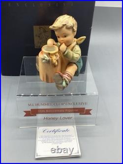 Goebel Hummel Honey Lover Figurine #312/I TMK7 Exclusive 15YR Membership Ed Goebel Hummel Honey Lover Figurine #312/I TMK7 Exclusive 15YR Membership Ed