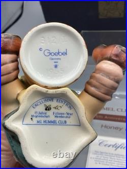 Goebel Hummel Honey Lover Figurine #312/I TMK7 Exclusive 15YR Membership Ed Goebel Hummel Honey Lover Figurine #312/I TMK7 Exclusive 15YR Membership Ed