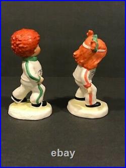 Goebel Hummel Jogger Redhead Boy & Girl Porcelain Figurines Signed Charlot BYJ