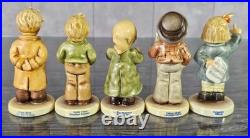Goebel Hummel Kinder Choir Set 9 Figurines Wooden Display Lamp Post