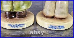 Goebel Hummel Kinder Choir Set 9 Figurines Wooden Display Lamp Post