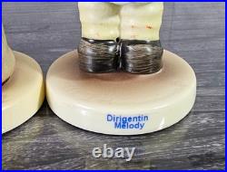 Goebel Hummel Kinder Choir Set 9 Figurines Wooden Display Lamp Post