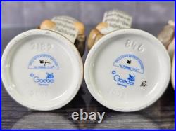 Goebel Hummel Kinder Choir Set 9 Figurines Wooden Display Lamp Post