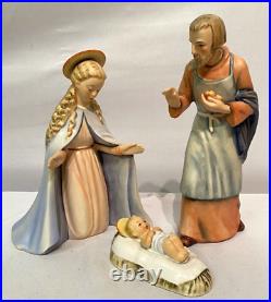 Goebel Hummel Large Nativity 214 Holy Family Joseph 7.25 Mary 6.5 Baby Jesus