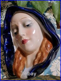 Goebel Hummel Madonna face wall plaque Germany Large circa 1930s