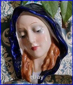 Goebel Hummel Madonna face wall plaque Germany Large circa 1930s