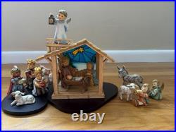 Goebel Hummel Nativity Set with Wooden Stable 12 Figures + Original Boxes