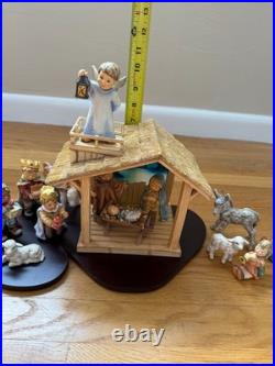 Goebel Hummel Nativity Set with Wooden Stable 12 Figures + Original Boxes