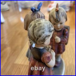 Goebel Hummel School Girls Figurine Group Germany Broken Pony Tail SEE PHOTOS