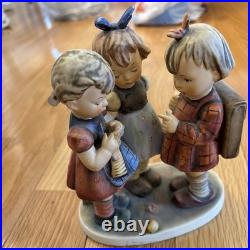 Goebel Hummel School Girls Figurine Group Germany Broken Pony Tail SEE PHOTOS