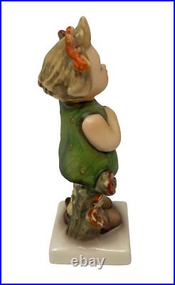 Goebel Hummel Spring Cheer 72 Rare Version Green Dress No Flowers Right Hand Goebel Hummel Spring Cheer 72 Rare Version Green Dress No Flowers Right Hand