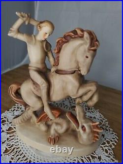 Goebel Hummel St. George the Dragon Slayer Figurine #55 Beautiful W. Germany