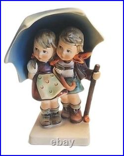 Goebel Hummel Stormy Weather 71 TMK3 Girl & Boy Under Umbrella RARE W. Germany