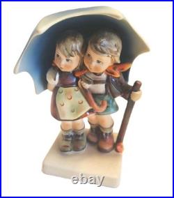 Goebel Hummel Stormy Weather 71 TMK3 Girl & Boy Under Umbrella RARE W. Germany