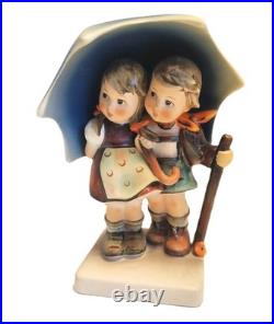 Goebel Hummel Stormy Weather 71 TMK3 Girl & Boy Under Umbrella RARE W. Germany