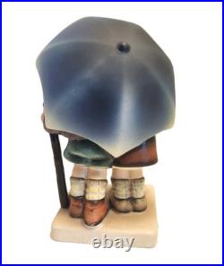 Goebel Hummel Stormy Weather 71 TMK3 Girl & Boy Under Umbrella RARE W. Germany