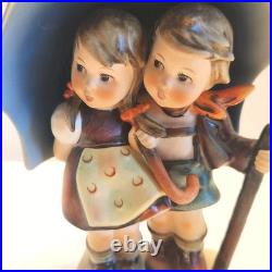 Goebel Hummel Stormy Weather 71 TMK3 Girl & Boy Under Umbrella RARE W. Germany