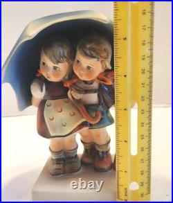 Goebel Hummel Stormy Weather 71 TMK3 Girl & Boy Under Umbrella RARE W. Germany