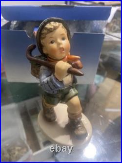 Goebel Hummel Style Boy Figurine Hiking With Backpack W. Germany