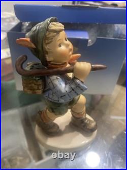 Goebel Hummel Style Boy Figurine Hiking With Backpack W. Germany