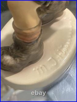 Goebel Hummel Style Boy Figurine Hiking With Backpack W. Germany