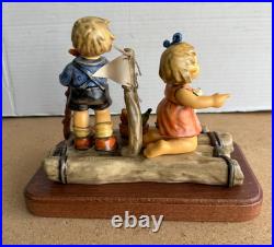 Goebel Hummel Summer Adventure Wood Base 1832 Wonder of Childhood WithBox