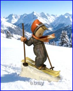 Goebel Hummel TMK1 Crown SKIER #59 Wood Poles & Baskets Rare Find No Crazing