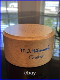 Goebel Hummel Umbrella Boy #152/A/0, 4.75 signed full bee AND wood stand Goebel Hummel Umbrella Boy #152/A/0, 4.75 signed full bee AND wood stand