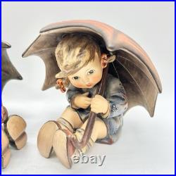Goebel Hummel Umbrella Boy & Girl 152/OA 152/OB Porcelain Figurines Set