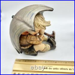 Goebel Hummel Umbrella Boy & Girl 152/OA 152/OB Porcelain Figurines Set