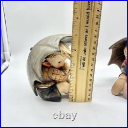 Goebel Hummel Umbrella Boy & Girl 152/OA 152/OB Porcelain Figurines Set