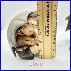 Goebel Hummel Umbrella Boy & Girl 152/OA 152/OB Porcelain Figurines Set