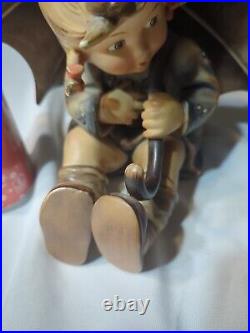 Goebel Hummel Umbrella Boy and Umbrella Girl TMK3 8 Figurines READ