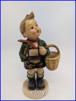 Goebel Hummel Village Boy 51/0 Porcelain Figurine (TMK 1) Double Crown Mark