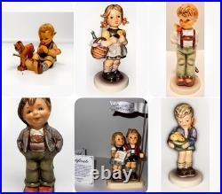 Goebel MJ Hummel Club Exclusive Edition Figurines withMembers Only Plate Lot Of 7