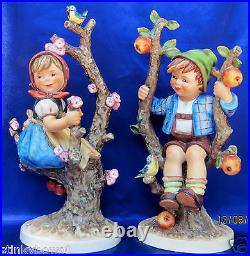 Goebel M I Hummel Figurine Pair, Apple Tree, Hum 141/v & 142/v, @ 10, $3,300