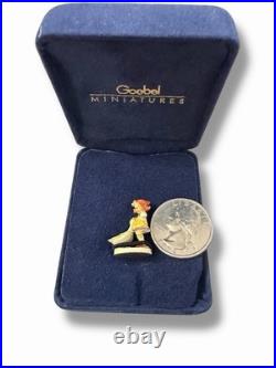 Goebel Olszewski Hummel Bronze Miniature Figurine GOOSE GIRL 283-P NEW IN BOX