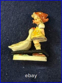 Goebel Olszewski Hummel Bronze Miniature Figurine GOOSE GIRL 283-P NEW IN BOX