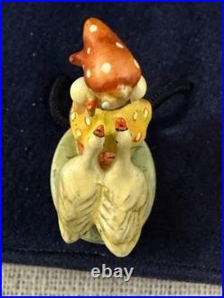 Goebel Olszewski Hummel Bronze Miniature Figurine GOOSE GIRL 283-P NEW IN BOX
