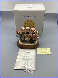 Goebel Trio of Wishes Figurine #1038 Hum 721 -2nd issue 00882 of 20,000 COA