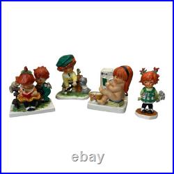 Goebel W. Germany Redheads Hummel Porcelain Figurines by Charlot Byj Lot of 4 Goebel W. Germany Redheads Hummel Porcelain Figurines by Charlot Byj Lot of 4