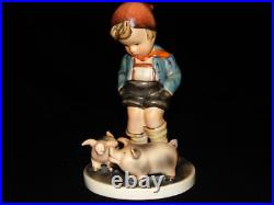 Goebel hummel figurine # 66 FARM BOY large 5.50 TMK 1 CROWN & TMK 2 FULL BEE