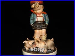 Goebel hummel figurine # 66 FARM BOY large 5.50 TMK 1 CROWN & TMK 2 FULL BEE